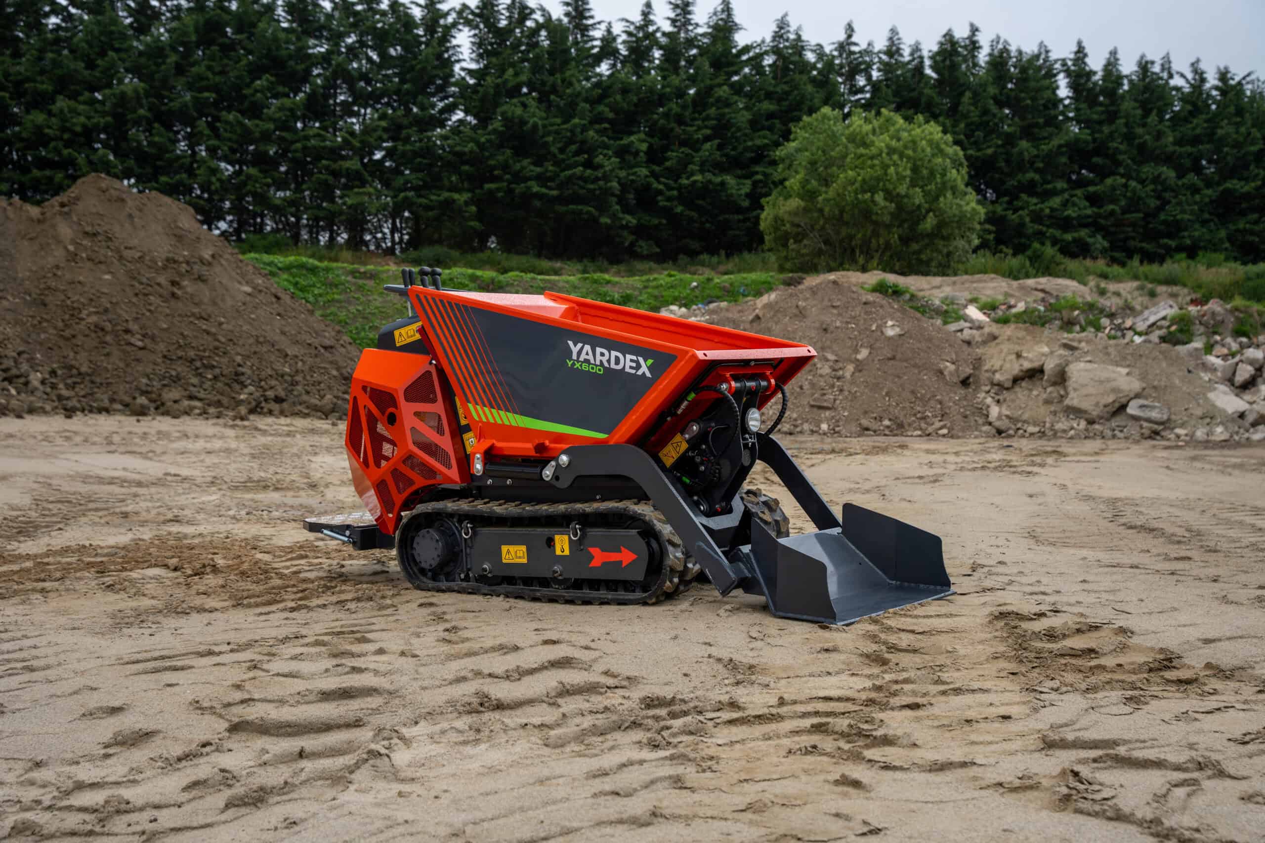 Yardex Group compact construction robot on a construction site.